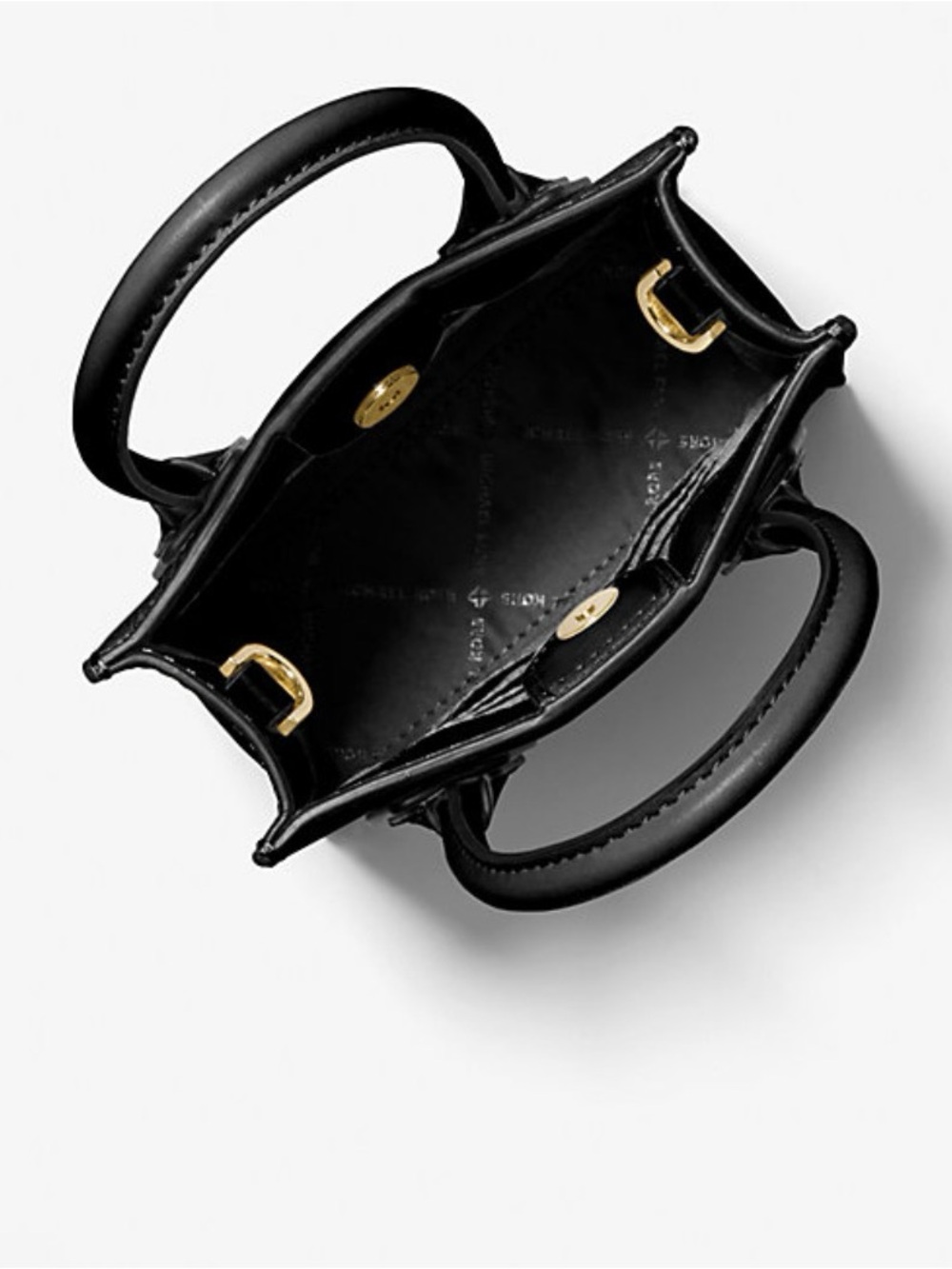 Michael Kors Black Leather Mini Tote with Gold Hardware - Picture 4 of 4